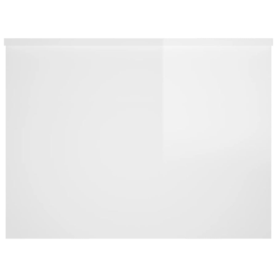 Salontafel 80x55,5x41,5 cm bewerkt hout hoogglans wit