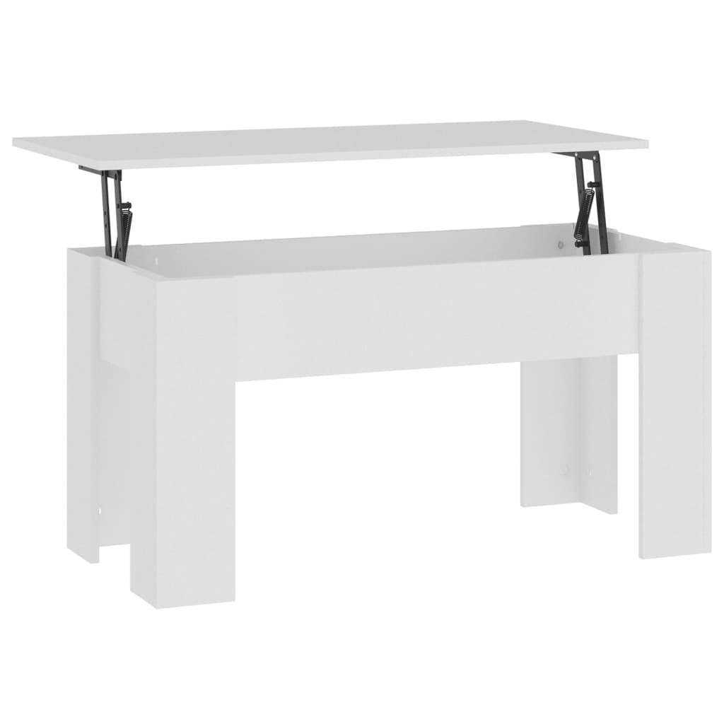 Salontafel 101x49x52 cm bewerkt hout wit
