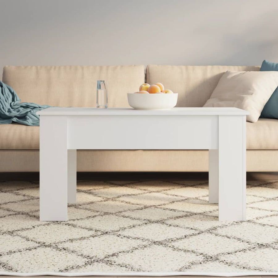 Salontafel 101x49x52 cm bewerkt hout wit