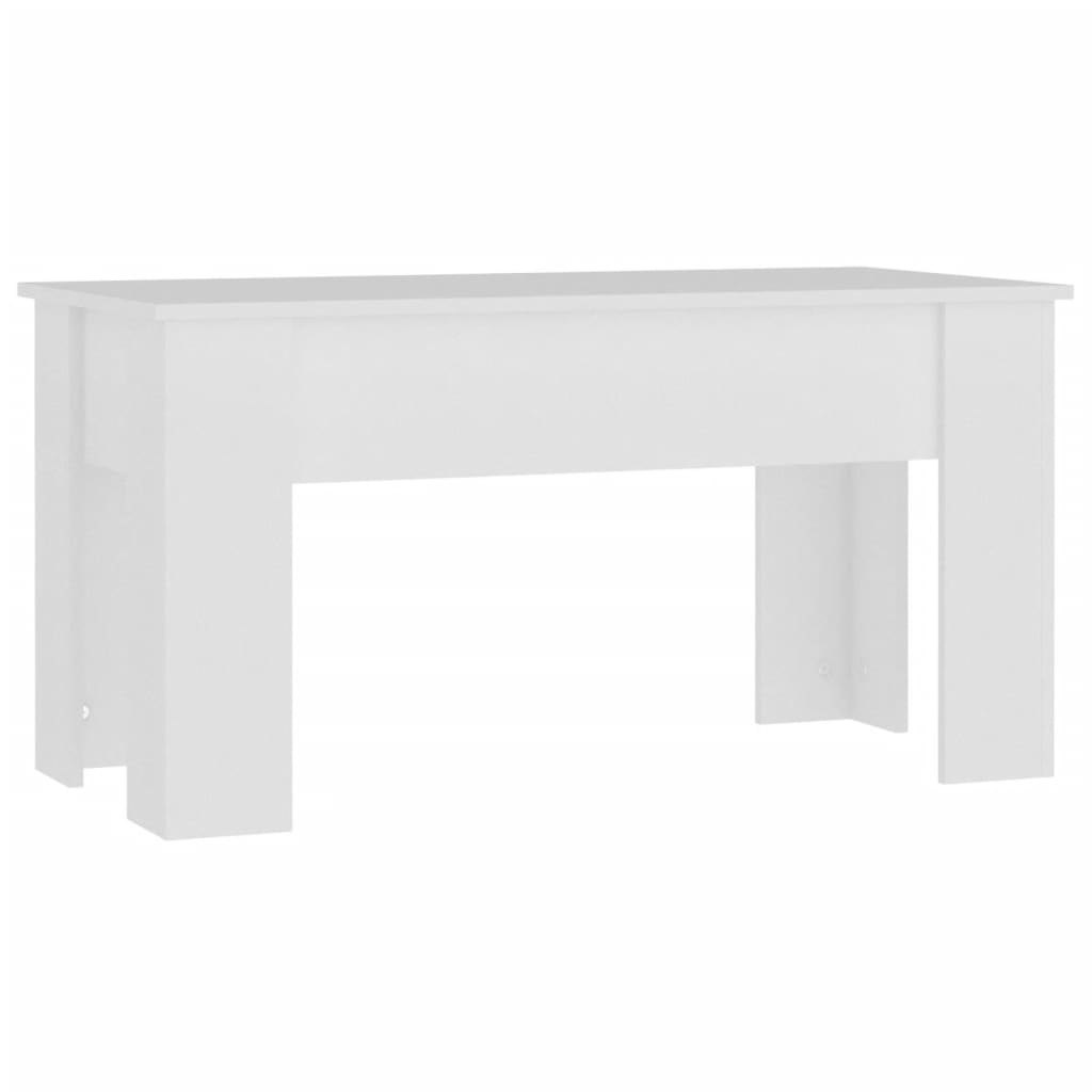 Salontafel 101x49x52 cm bewerkt hout wit