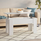 Salontafel 101x49x52 cm bewerkt hout wit