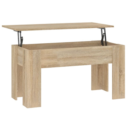 Salontafel 101X49X52 Cm Bewerkt Hout Kleurig 101 x 49 x 52.5 cm