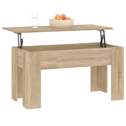 Salontafel 101X49X52 Cm Bewerkt Hout Kleurig 101 x 49 x 52.5 cm