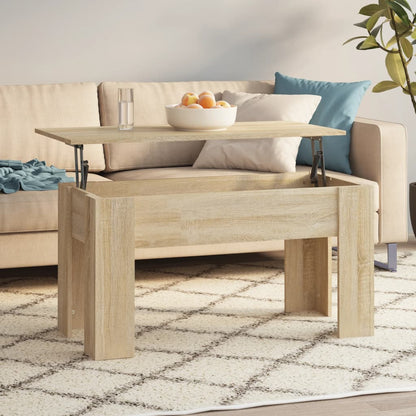 Salontafel 101X49X52 Cm Bewerkt Hout Kleurig 101 x 49 x 52.5 cm