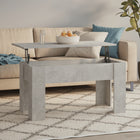 Salontafel 101x49x52 cm bewerkt hout grijs
