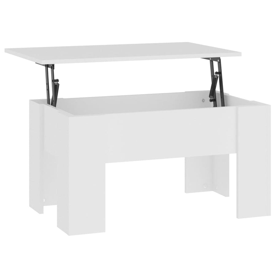 Salontafel 79x49x41 cm bewerkt hout wit