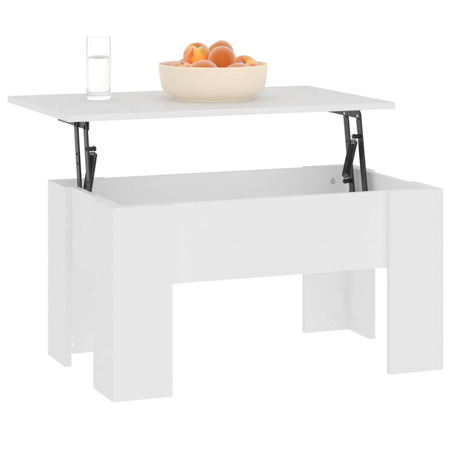 Salontafel 79x49x41 cm bewerkt hout wit