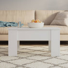 Salontafel 79x49x41 cm bewerkt hout wit