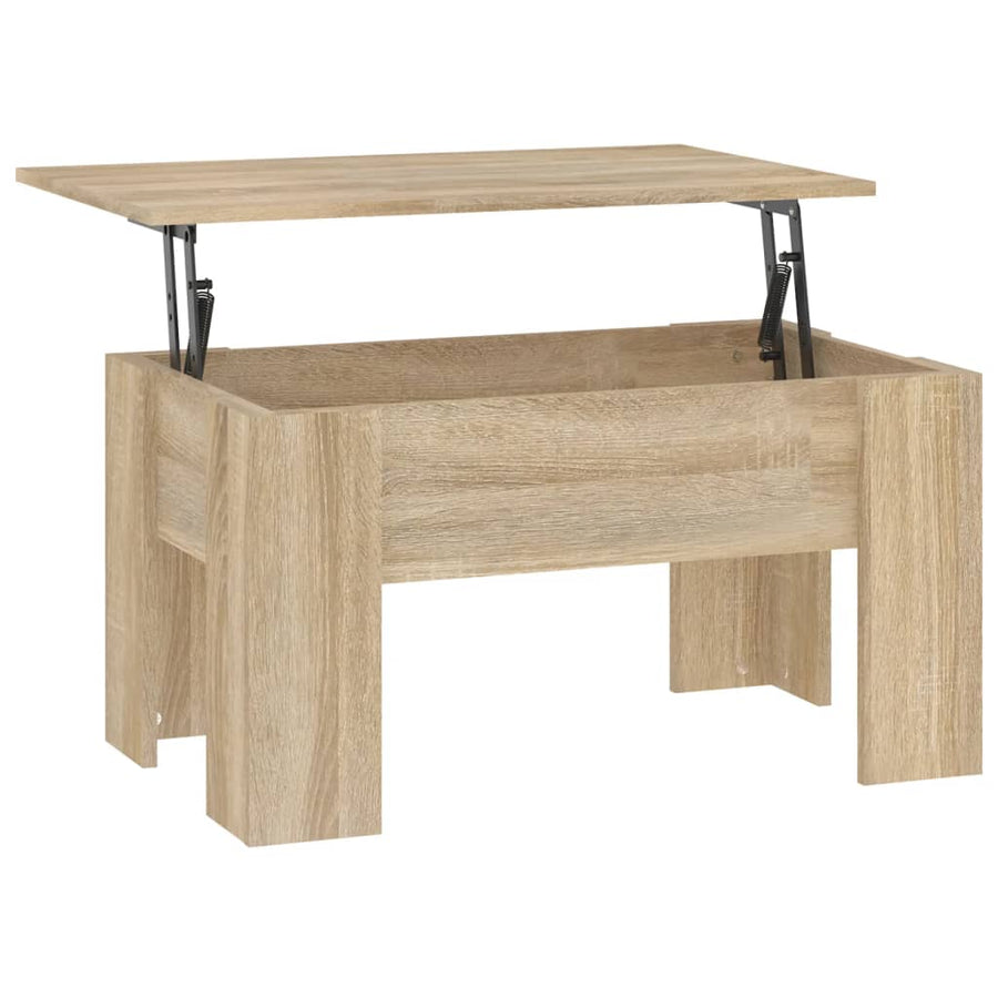 Salontafel 79X49X41 Cm Bewerkt Hout Kleurig 79 x 49 x 42.5 cm