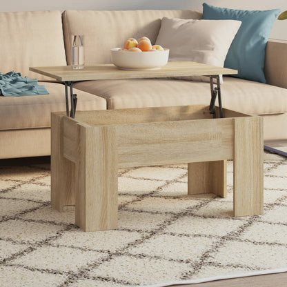Salontafel 79X49X41 Cm Bewerkt Hout Kleurig 79 x 49 x 42.5 cm