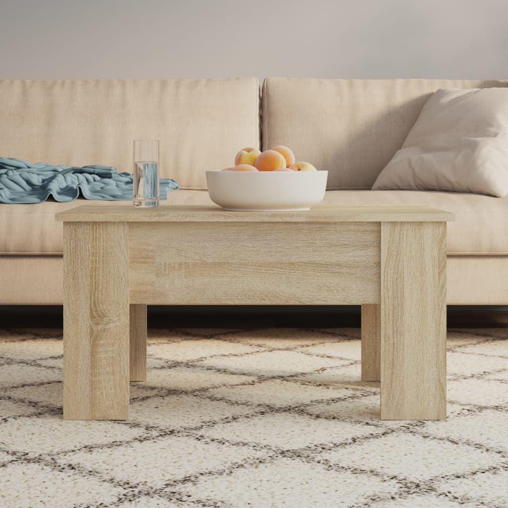 Salontafel 79X49X41 Cm Bewerkt Hout Kleurig 79 x 49 x 42.5 cm
