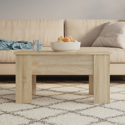 Salontafel 79X49X41 Cm Bewerkt Hout Kleurig 79 x 49 x 42.5 cm