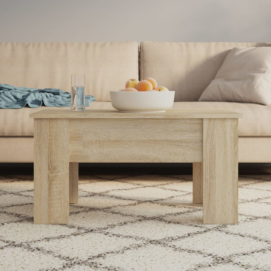 Salontafel 79X49X41 Cm Bewerkt Hout Kleurig 79 x 49 x 42.5 cm