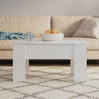 Salontafel 79x49x42.5 cm bewerkt hout wit