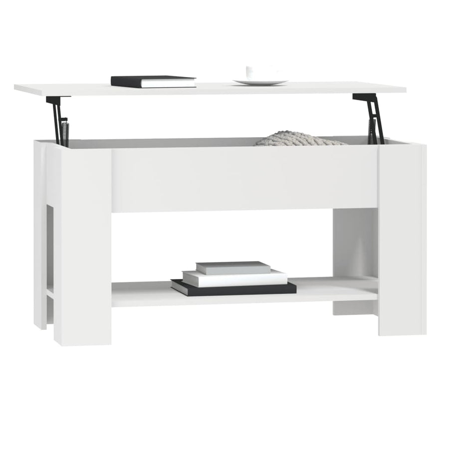 Salontafel 0X49X52 Cm Bewerkt Hout Wit