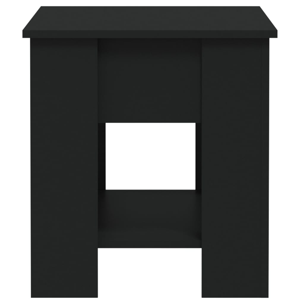 Salontafel 0X49X52 Cm Bewerkt Hout Zwart