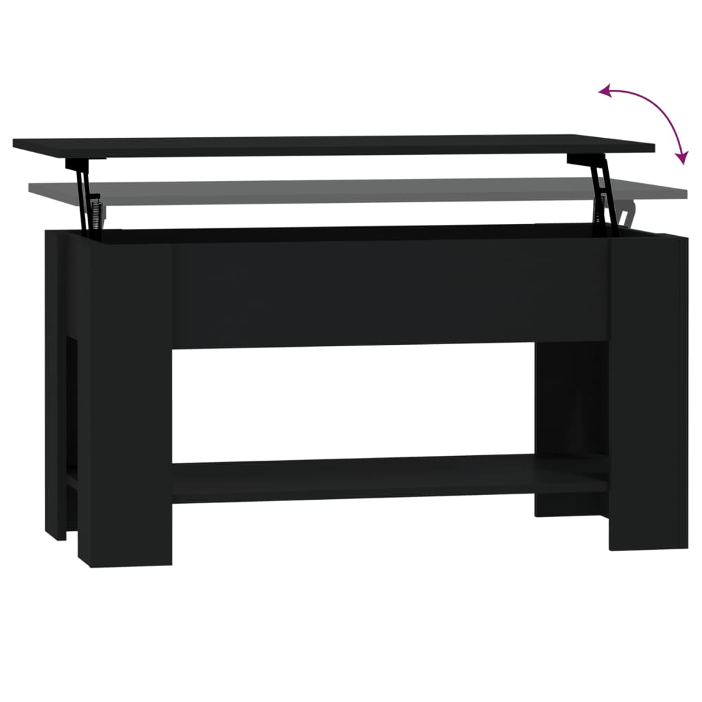 Salontafel 0X49X52 Cm Bewerkt Hout Zwart