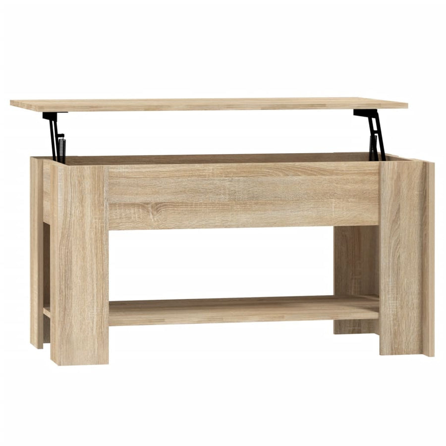 Salontafel 101X49X52 Cm Bewerkt Hout Sonoma Eikenkleurig