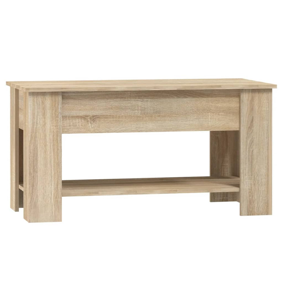 Salontafel 101X49X52 Cm Bewerkt Hout Sonoma Eikenkleurig