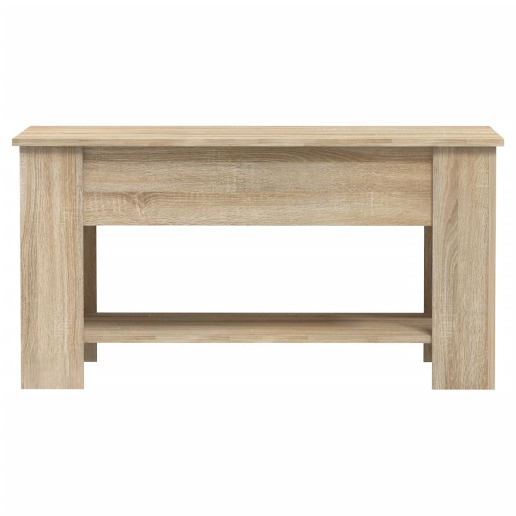 Salontafel 101X49X52 Cm Bewerkt Hout Sonoma Eikenkleurig