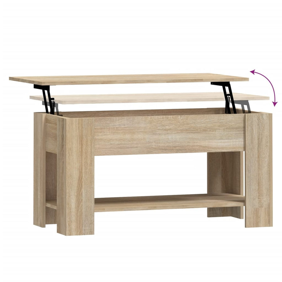 Salontafel 101X49X52 Cm Bewerkt Hout Sonoma Eikenkleurig