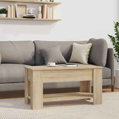 Salontafel 101X49X52 Cm Bewerkt Hout Sonoma Eikenkleurig