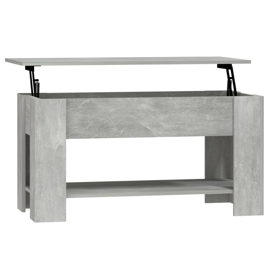 Salontafel 101X49X52 Cm Bewerkt Hout Betongrijs