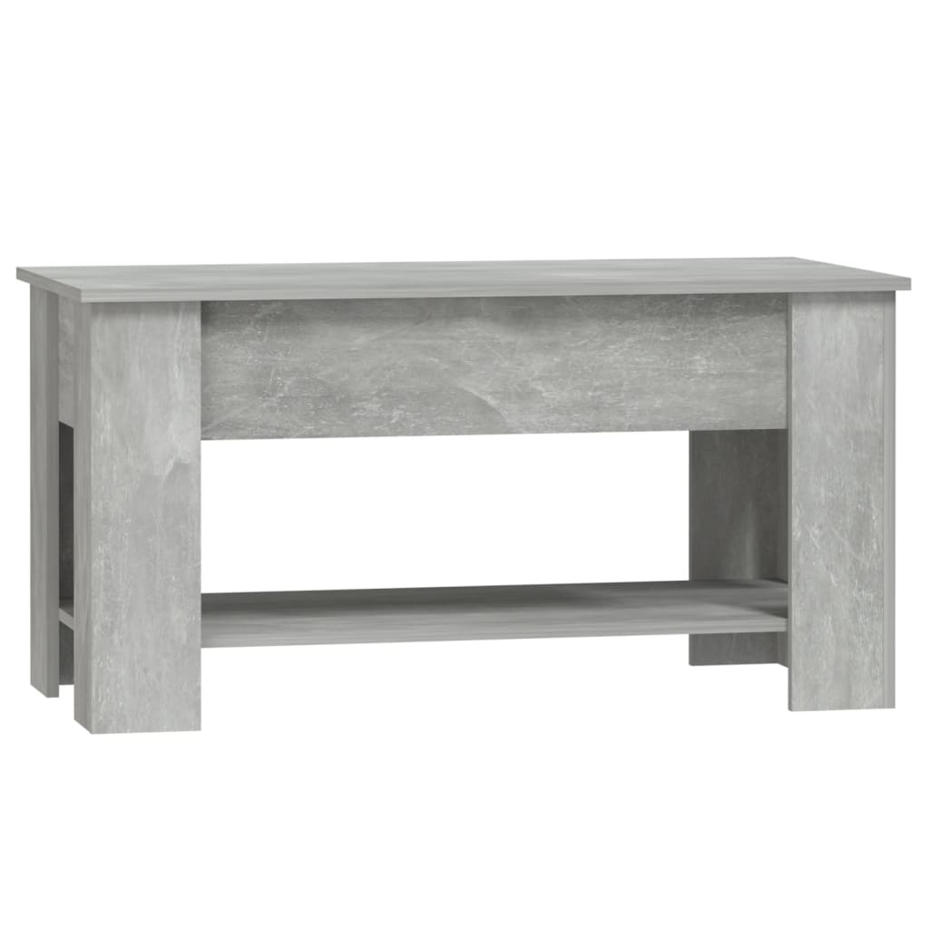 Salontafel 101X49X52 Cm Bewerkt Hout Betongrijs