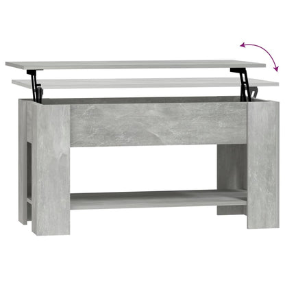 Salontafel 101X49X52 Cm Bewerkt Hout Betongrijs