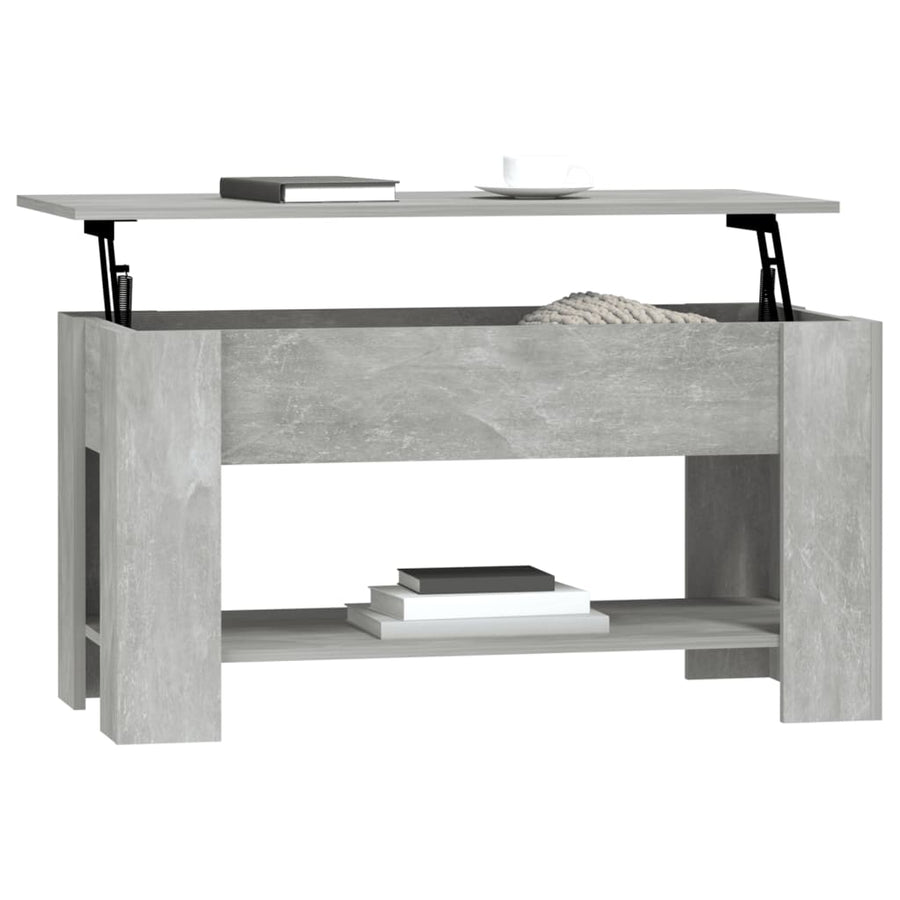 Salontafel 101X49X52 Cm Bewerkt Hout Betongrijs