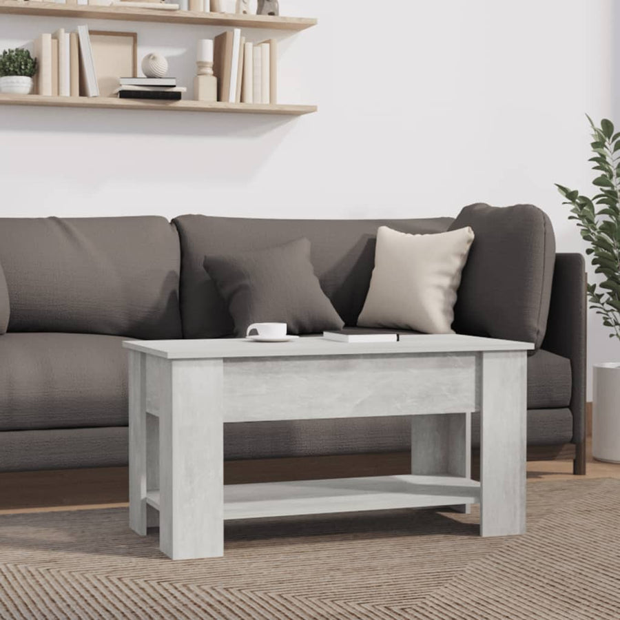 Salontafel 101X49X52 Cm Bewerkt Hout Betongrijs