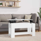 Salontafel 101x49x52 cm wit bewerkt hout