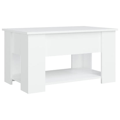 Salontafel 79X49X41 Cm Bewerkt Hout Wit