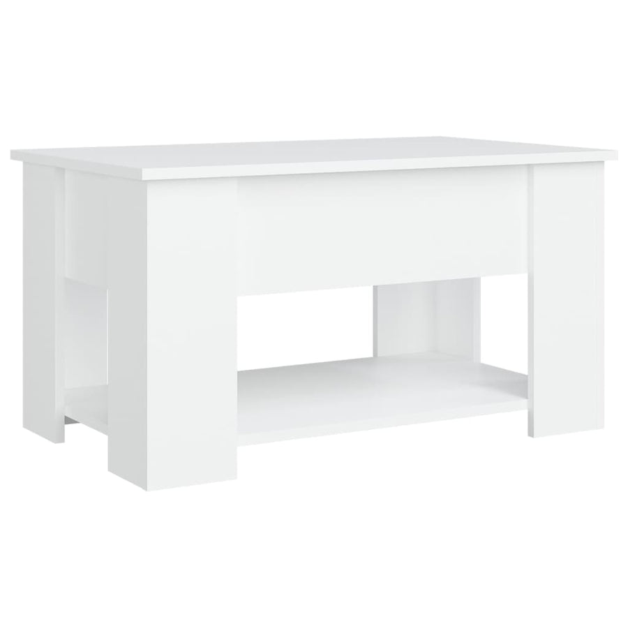 Salontafel 79X49X41 Cm Bewerkt Hout Wit