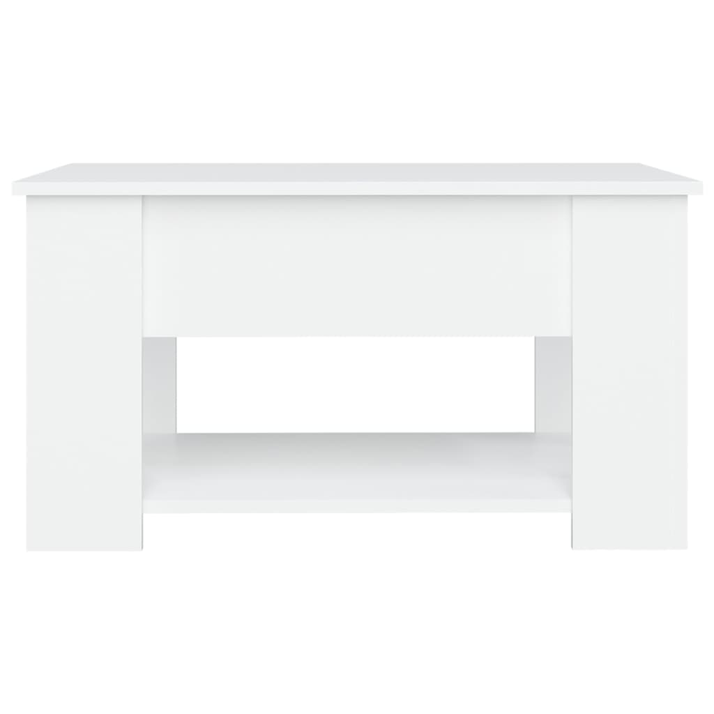Salontafel 79X49X41 Cm Bewerkt Hout Wit