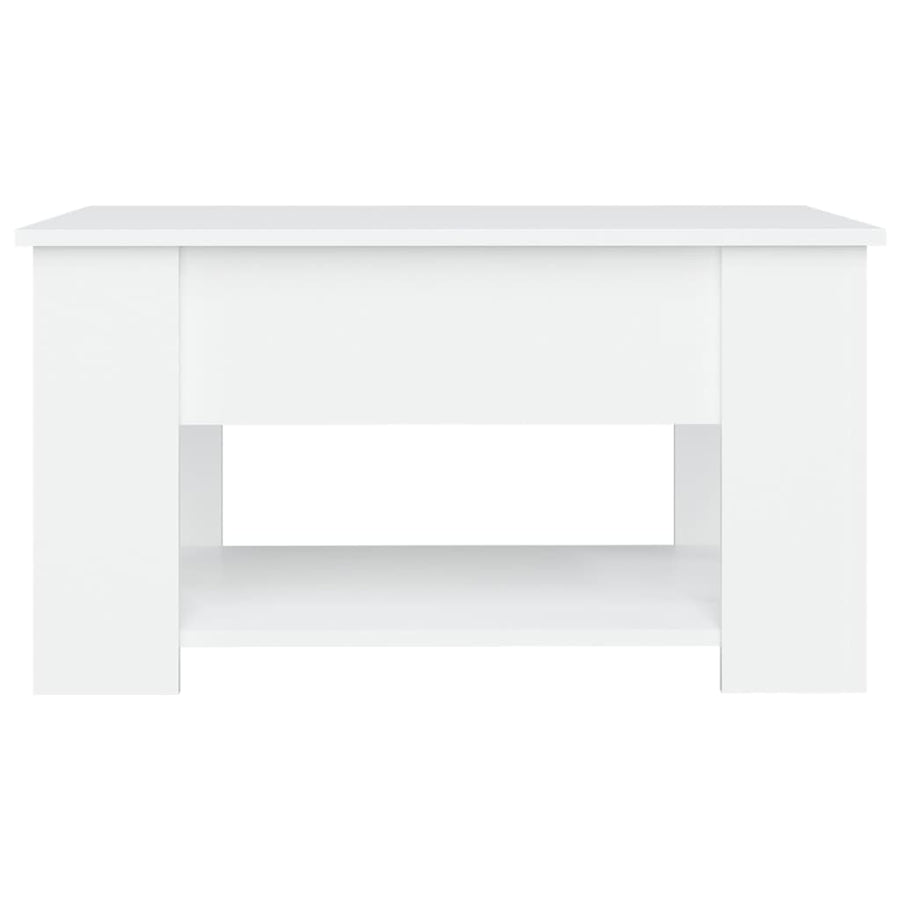 Salontafel 79X49X41 Cm Bewerkt Hout Wit