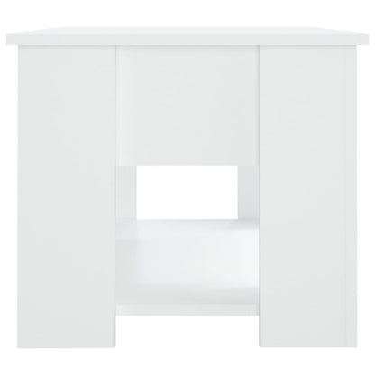 Salontafel 79X49X41 Cm Bewerkt Hout Wit