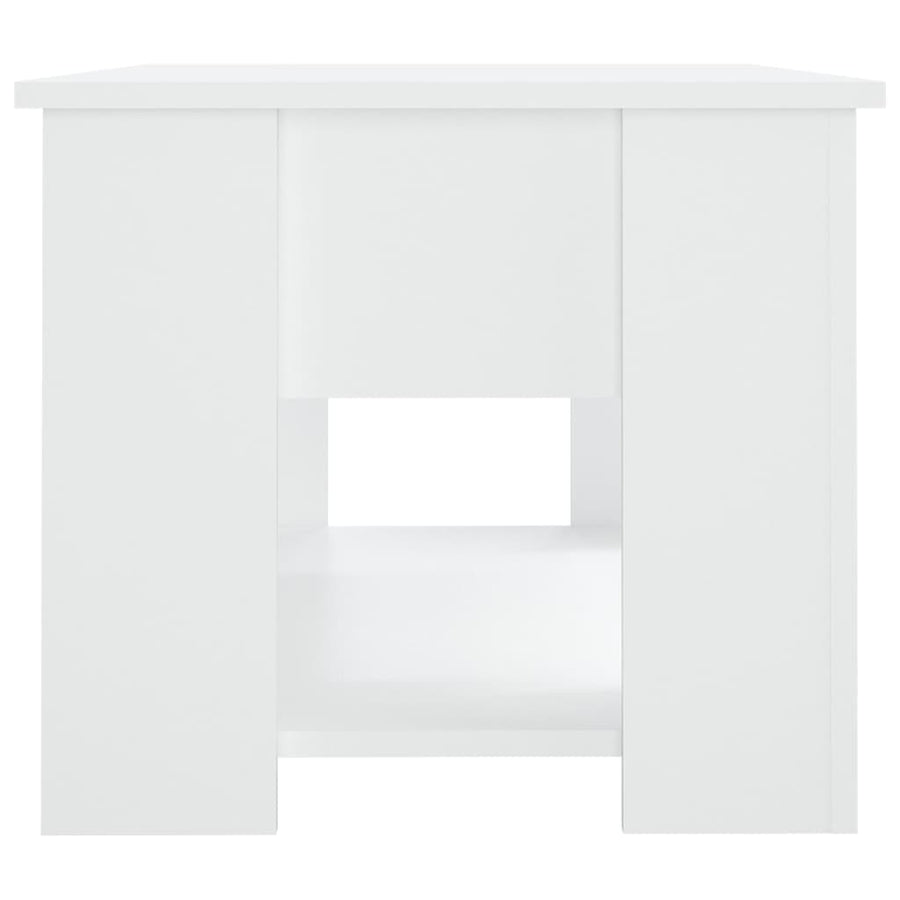 Salontafel 79X49X41 Cm Bewerkt Hout Wit