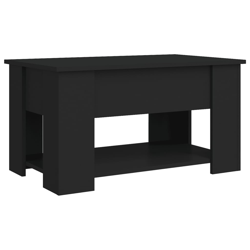 Salontafel 79X49X41 Cm Bewerkt Hout Zwart