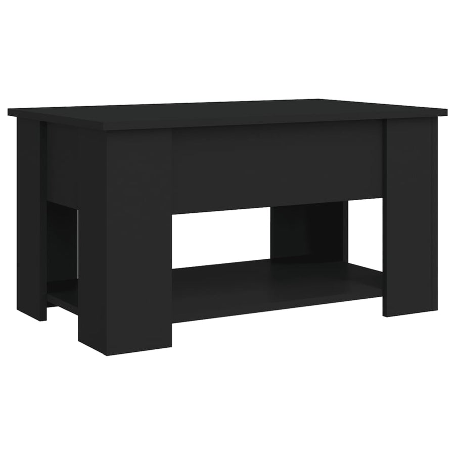 Salontafel 79X49X41 Cm Bewerkt Hout Zwart