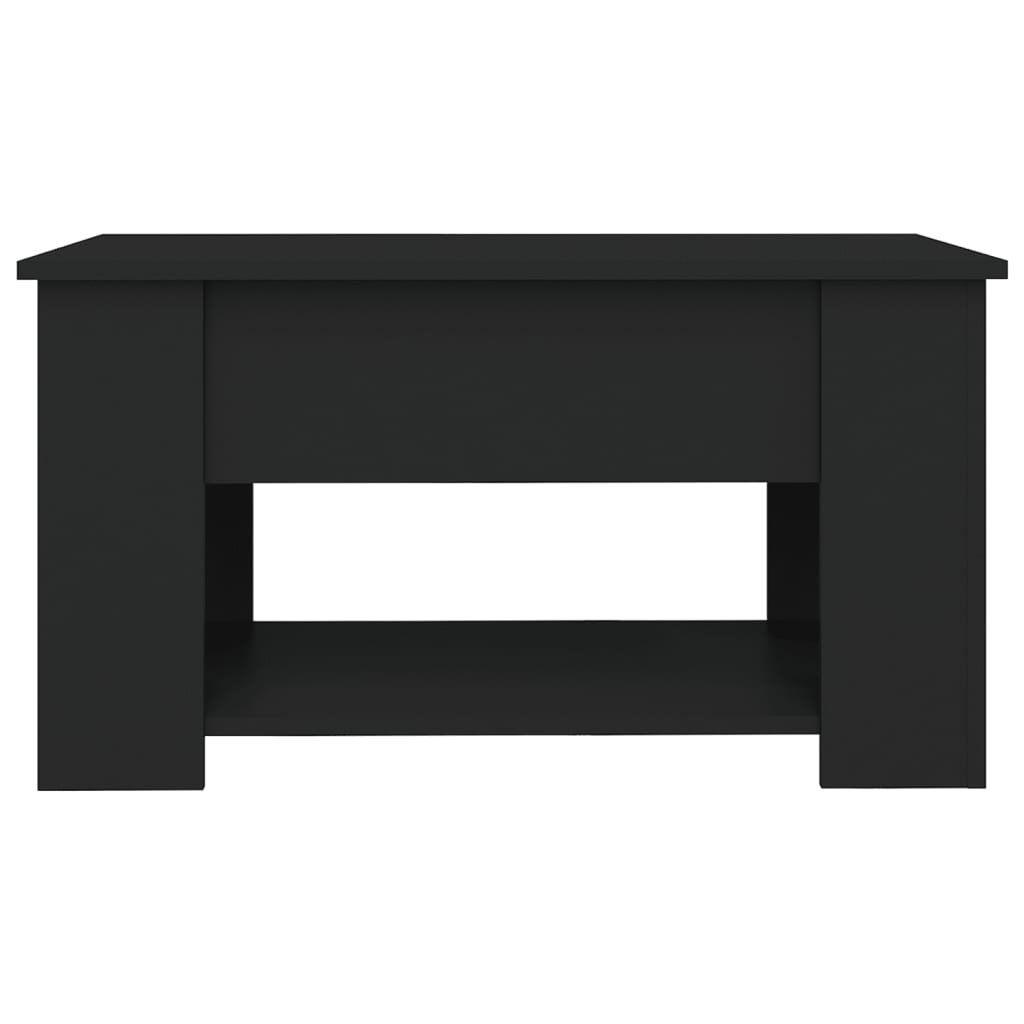 Salontafel 79X49X41 Cm Bewerkt Hout Zwart
