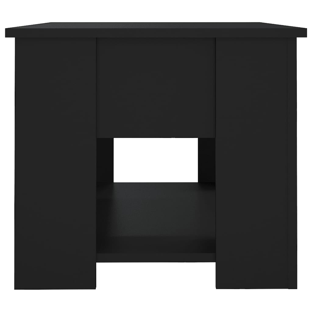Salontafel 79X49X41 Cm Bewerkt Hout Zwart