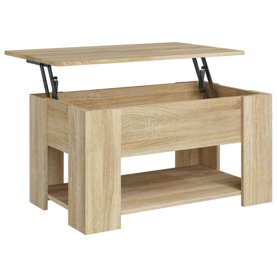 Salontafel 79X49X41 Cm Bewerkt Hout Sonoma Eikenkleurig