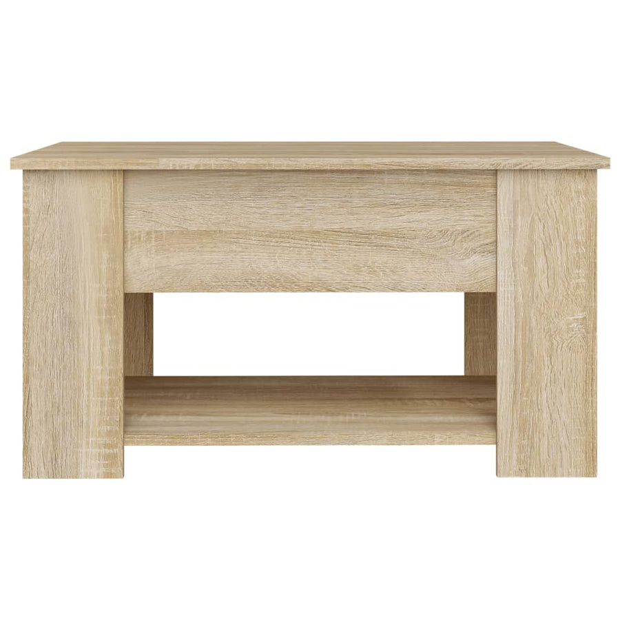 Salontafel 79X49X41 Cm Bewerkt Hout Sonoma Eikenkleurig