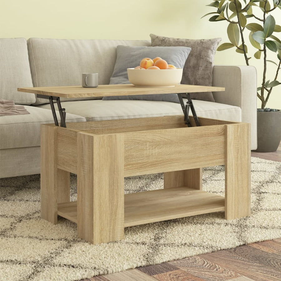 Salontafel 79X49X41 Cm Bewerkt Hout Sonoma Eikenkleurig