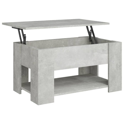 Salontafel 79X49X41 Cm Bewerkt Hout Betongrijs