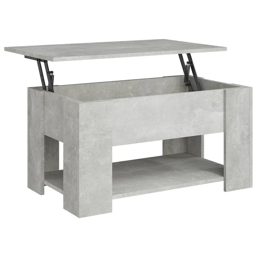 Salontafel 79X49X41 Cm Bewerkt Hout Betongrijs