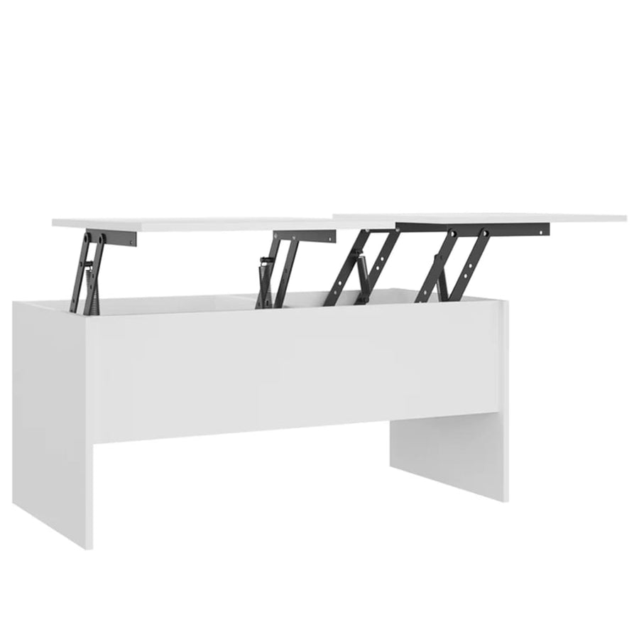 Salontafel 102X50,5X46,5 Cm Bewerkt Hout Wit