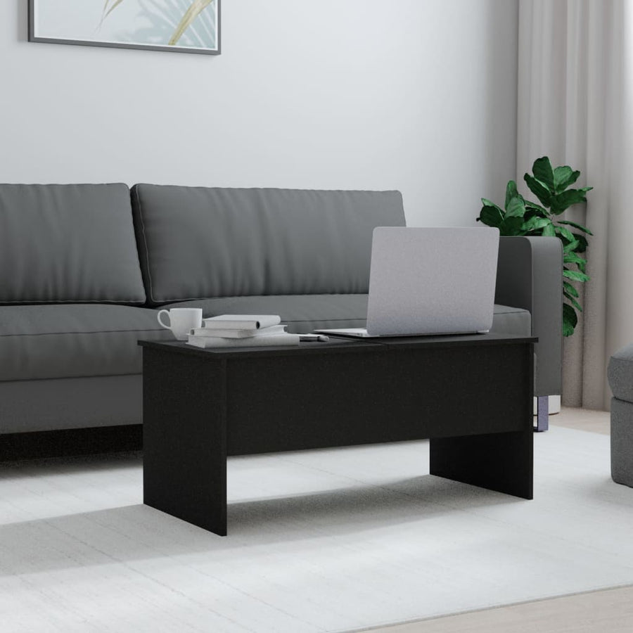 Salontafel 02X50,5X46,5 Cm Bewerkt Hout Zwart