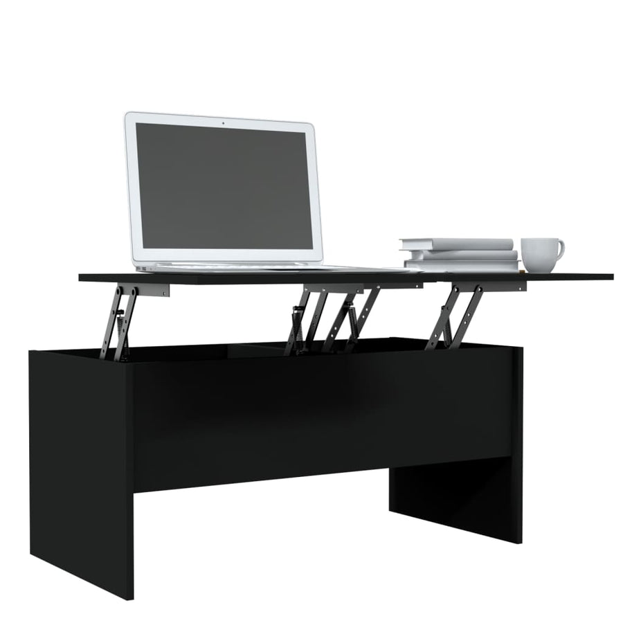 Salontafel 02X50,5X46,5 Cm Bewerkt Hout Zwart
